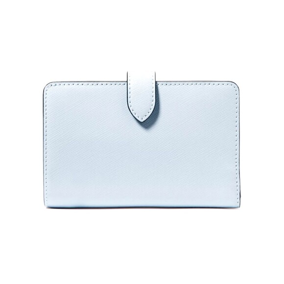 New Kate Spade Madison Medium Compact Bifold Wallet Leather Watercolor Blue - Picture 3 of 3